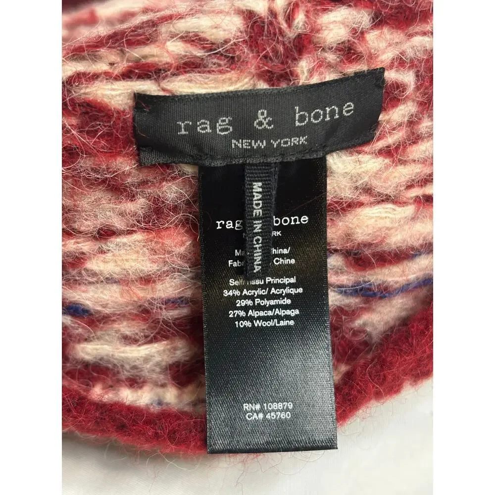 Rag & Bone Alpaca Blend Fair Isle Knit Beanie Hat